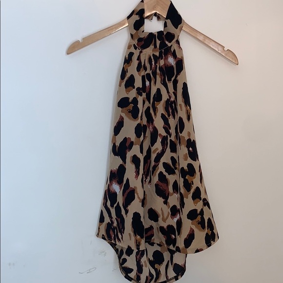 Tops - Halter Cheetah Print Tank